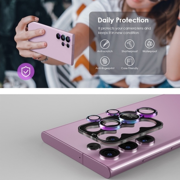 Camera lens protector for Galaxy S23 Galaxy S23+ Galaxy S23 Ultra lens protector - Picture 5 of 6